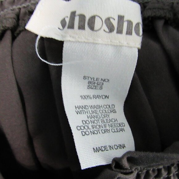 Shosho - Thin Elastic Waist Olive Brown Shorts - Small - Picture 4 of 4